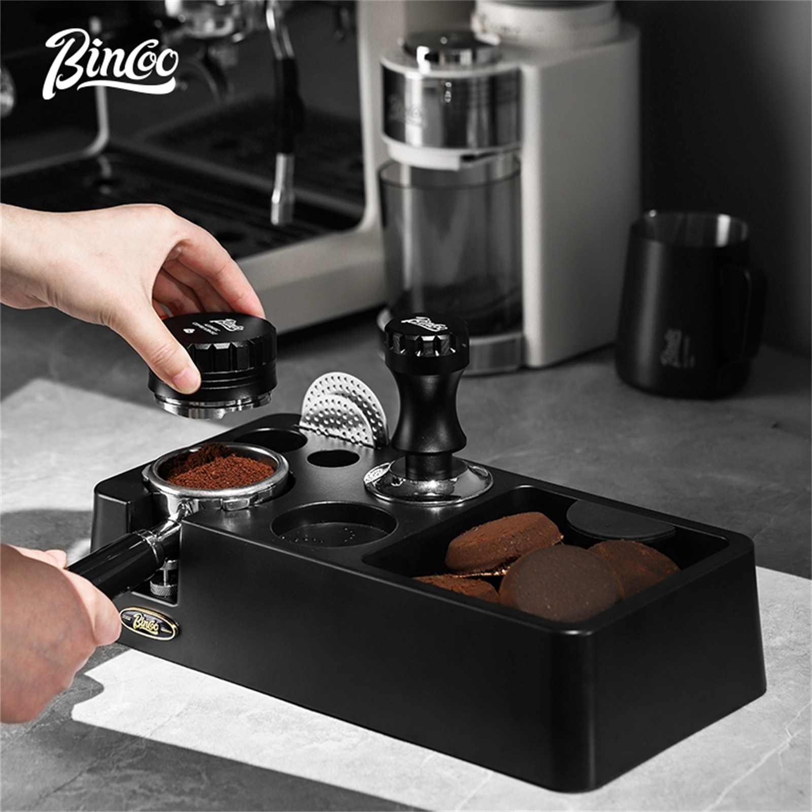 Espresso Tamper Set - Bincoo Distributor Kopi 51/58Mm Alat Perata