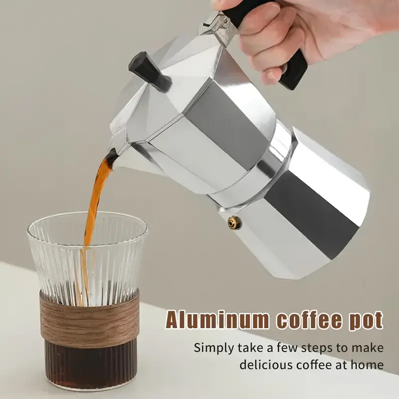Coffee Equipment Set - Moka Pot Aluminium Klasik 50-300ML Pembuat