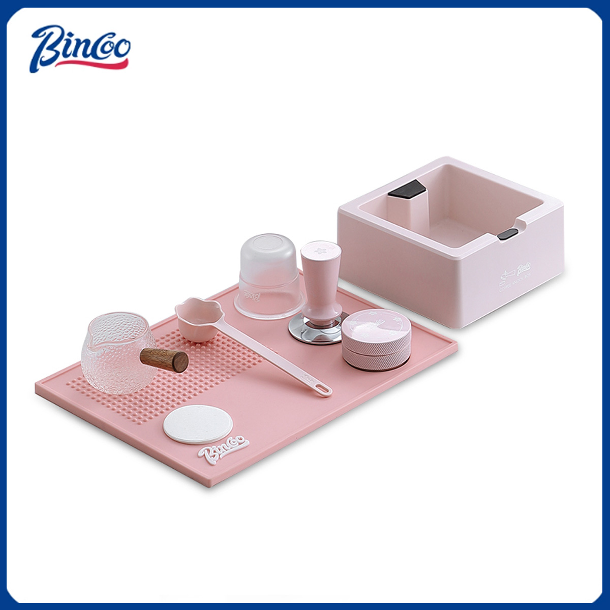 Espresso Tamper Set - Alas Tamper Kopi Bincoo Pink Espresso