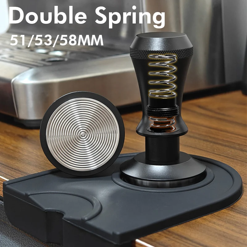 Espresso Tamper Set - Tamper kopi 51mm Double Spring, Tamper