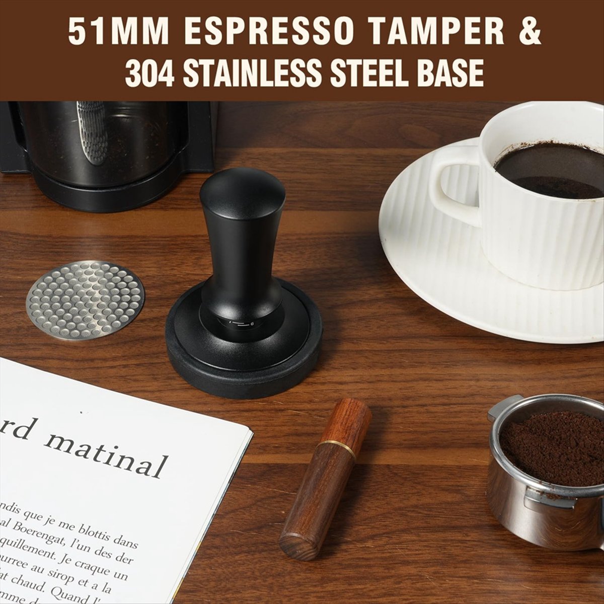 [Greatitem] Set Tamper dan Pen - Espresso Tamper Set ulasan dan harga