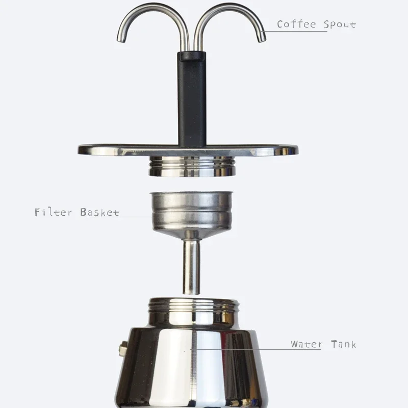Mini Moka Pot tabung ganda 200 - Coffee Equipment Accessories ulasan dan harga