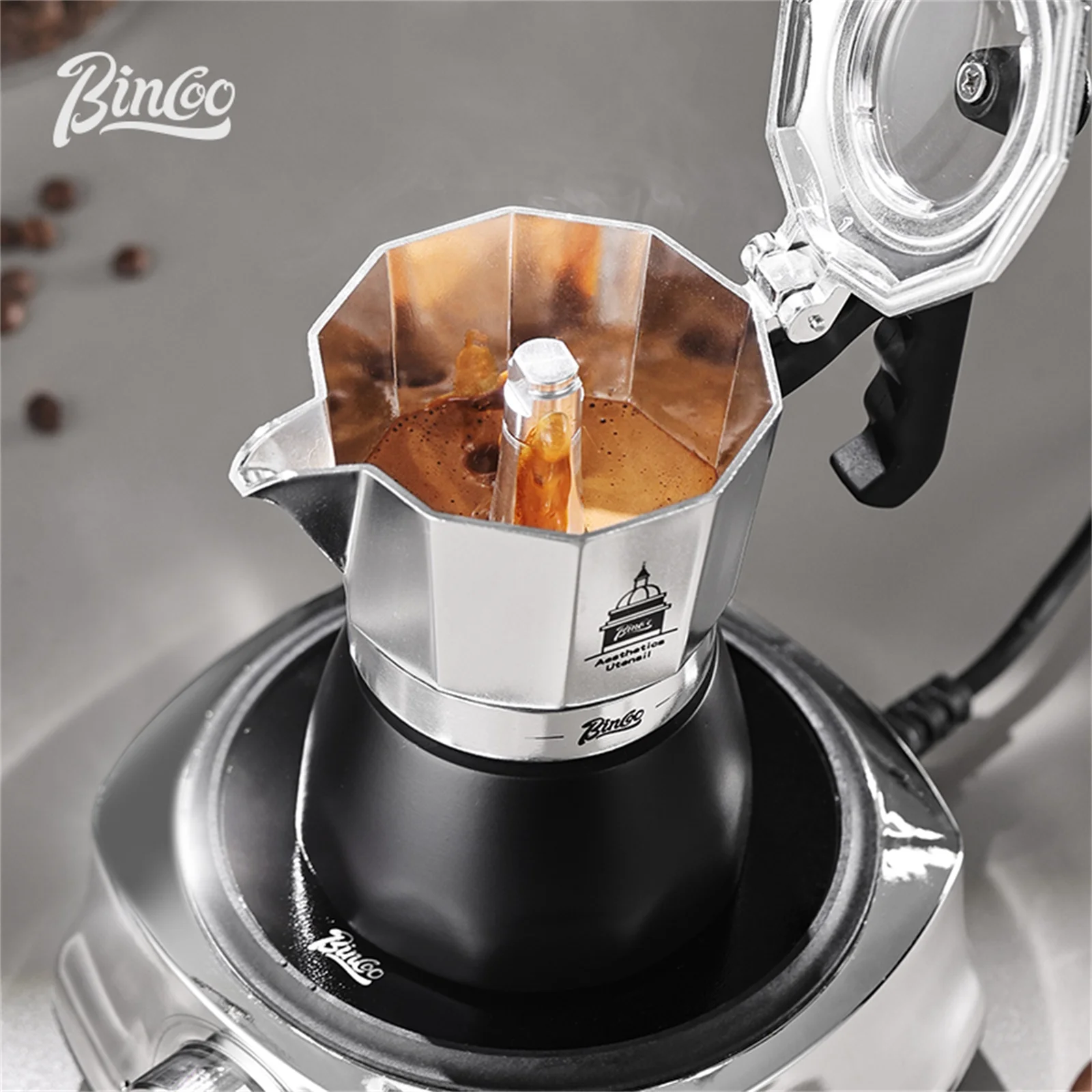 BINCOO Teko Moka Katup Ganda,  - Coffee Equipment Set ulasan dan harga