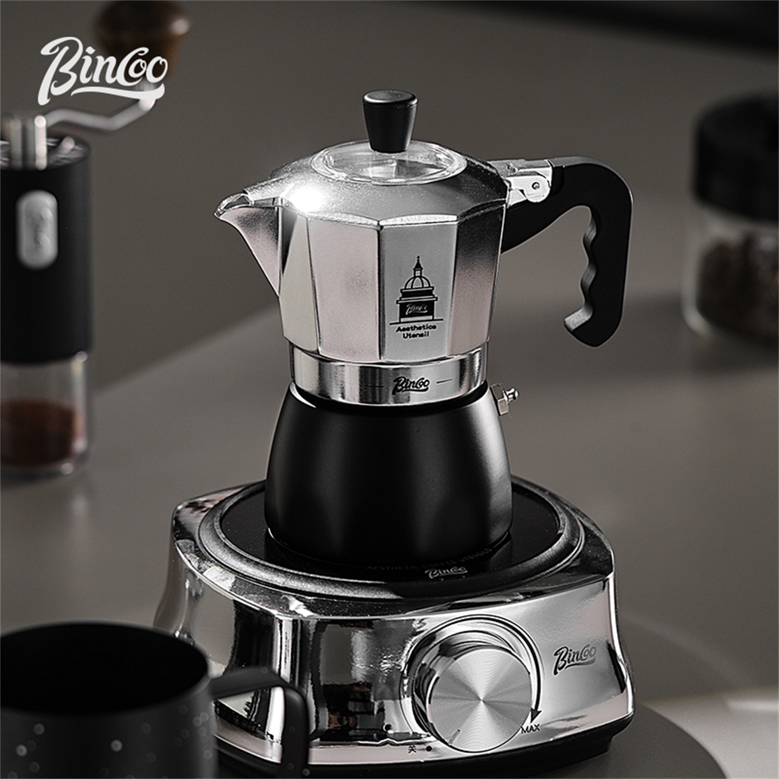 BINCOO Teko Moka Katup Ganda,  - Coffee Equipment Set ulasan dan harga