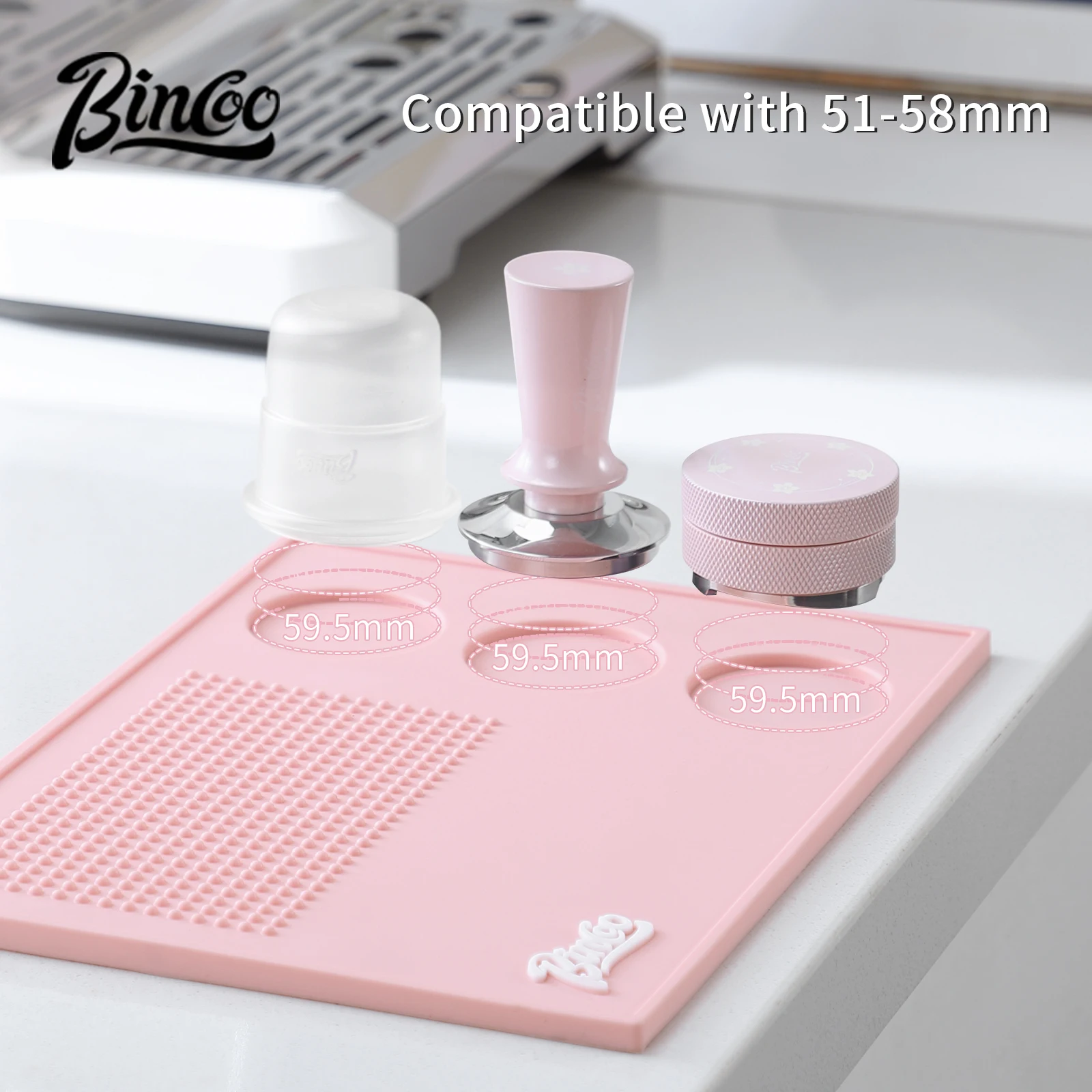 Alas Tamper Kopi Bincoo Pink E - Espresso Tamper Set ulasan dan harga