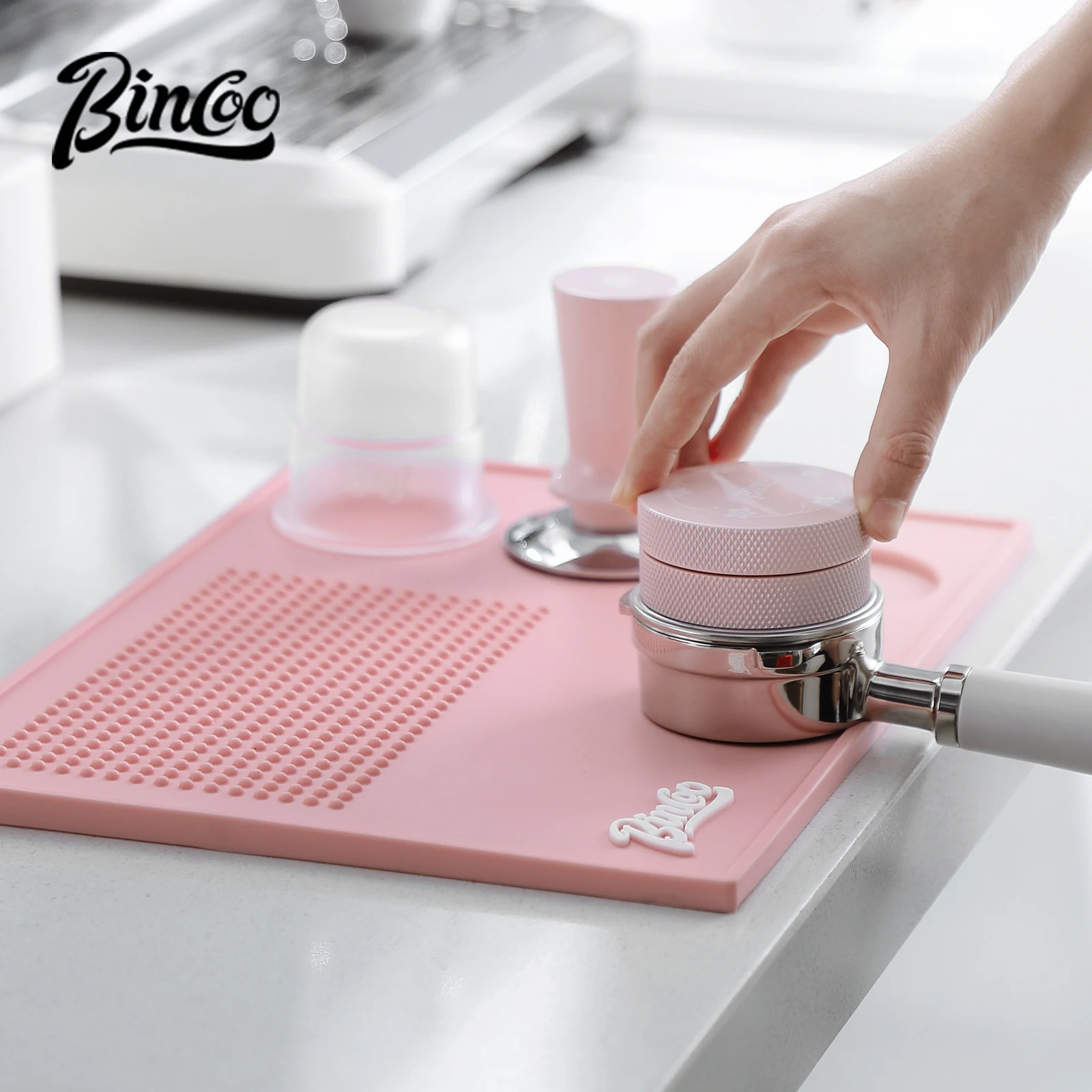Alas Tamper Kopi Bincoo Pink E - Espresso Tamper Set ulasan dan harga