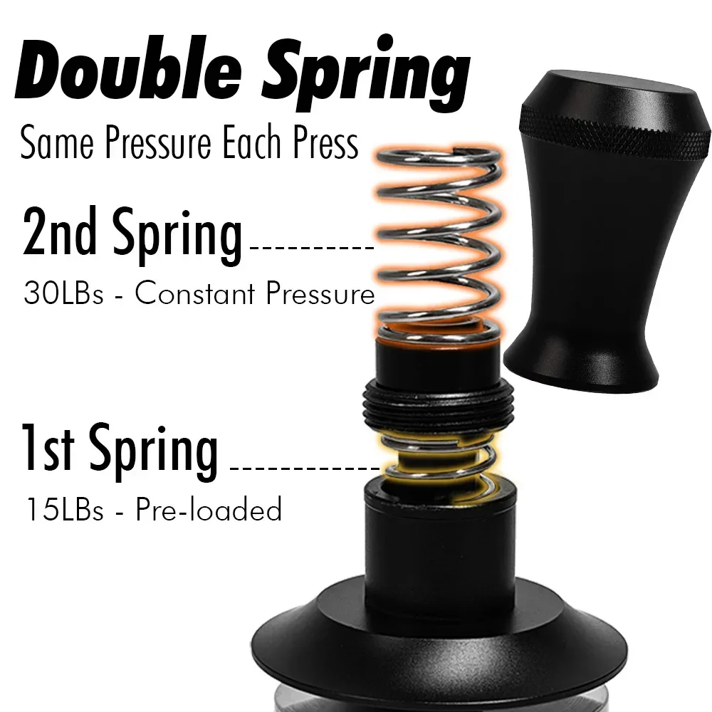 Tamper kopi 51mm Double Spring - Espresso Tamper Set ulasan dan harga